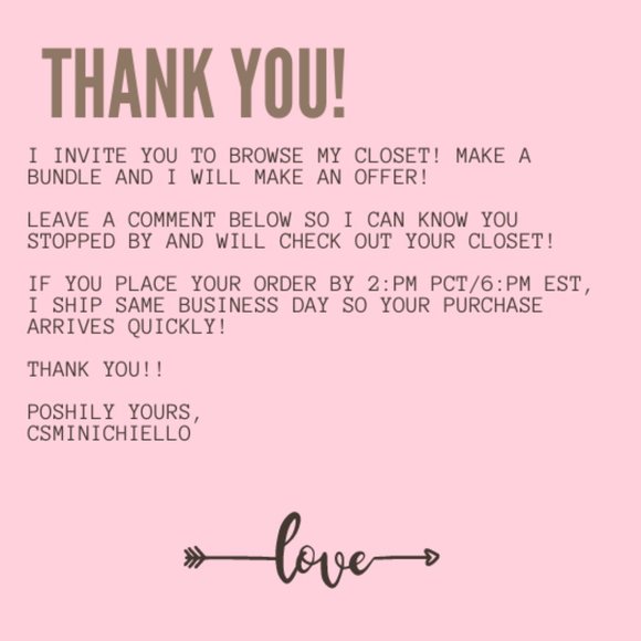 Don't Forget! Posh Etiquette - Accept Your Order on Time - xoxo - Picture 3 of 3